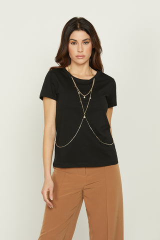 T-shirt CAMEL mezza manica con collana