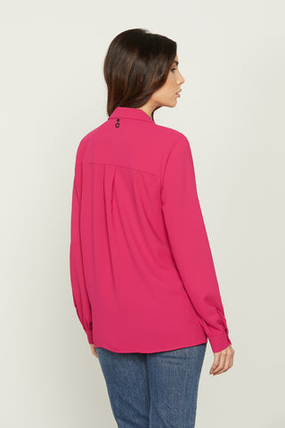 Blusa OREN con scollo incrocio asimmetrica