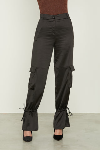 PARACADUT high-waisted trousers with large pockets and strings