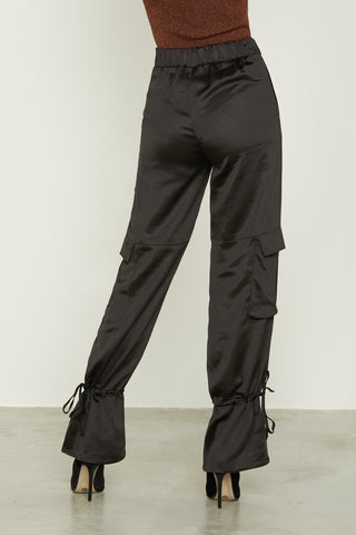 PARACADUT high-waisted trousers with large pockets and strings