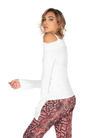 WHITERS long-sleeved yarn sweater with boat neckline and wide sleeve hem 