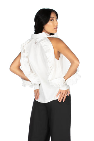 Loose ENGLISH shirt with zip on the sleeves 