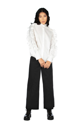 Loose ENGLISH shirt with zip on the sleeves 