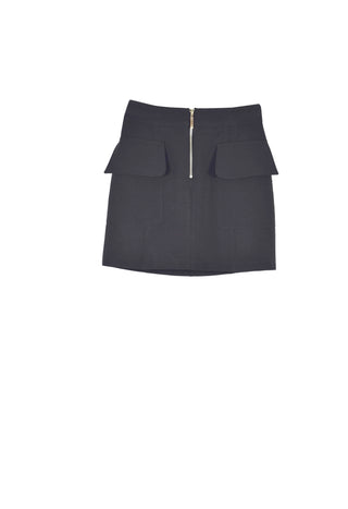 Short MARINES skirt with zip and patch pockets 