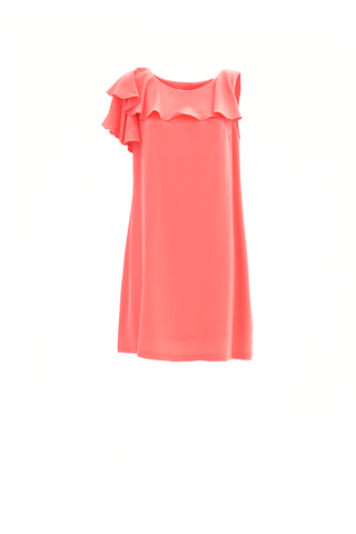 NICLAX short half-sleeved dress with ruffles 