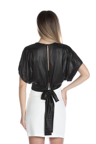 Blusa PORONG mezza manica kimono con scollo schiena più pinces più fusciacca