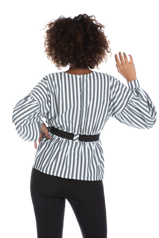 GYALA long sleeve blouse with fan belt. Lines