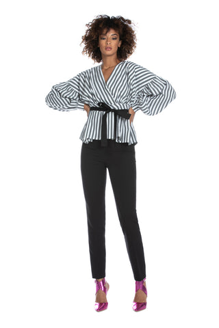 GYALA long sleeve blouse with fan belt. Lines