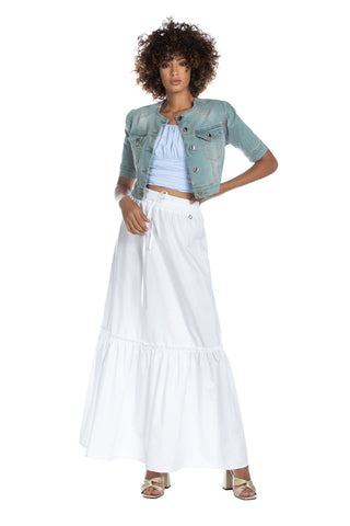 REFRE short sleeveless top with patterned curls. Lines