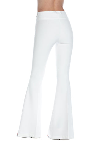 BLEKI high-waisted technical flared trousers