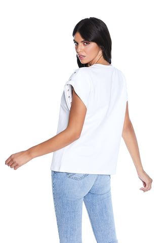 INNAMORS half-sleeved sweatshirt with rings and piercings 