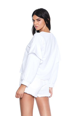 FRANTELS long-sleeved sweatshirt with tiger print and applications 