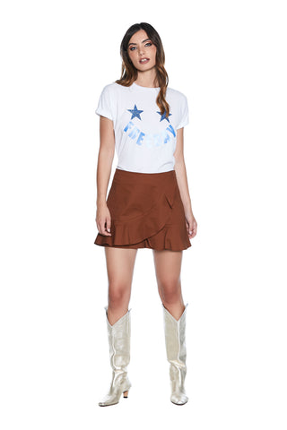 FARTUXIN half sleeve T-Shirt with cuff plus glitter star print plus free day 