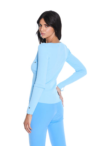 MARLIKS long-sleeved cardigan with ribbed turn-up plus pocket and buttons 