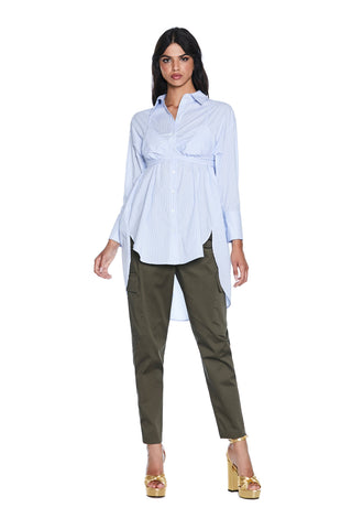 Camicia GIUXY lunga manica lunga over righe