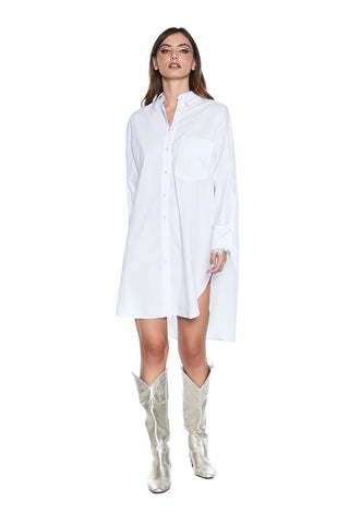 HANNALIS long oversized shirt with long sleeves and lace plus pocket 