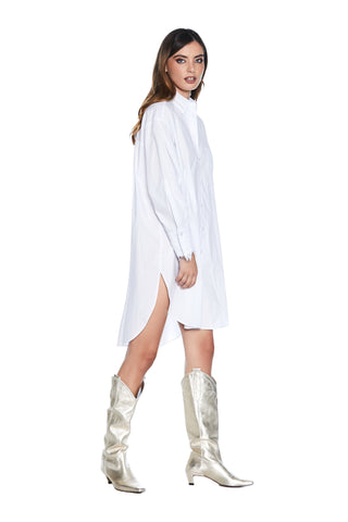 HANNALIS long oversized shirt with long sleeves and lace plus pocket 