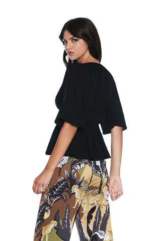 ANA M.3/4 blouse with gathers