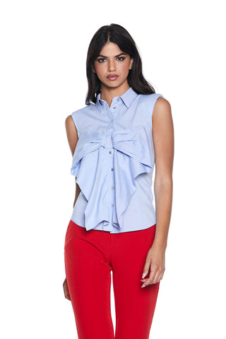 MANGRE S/M shirt with shoulder straps and bow detail 