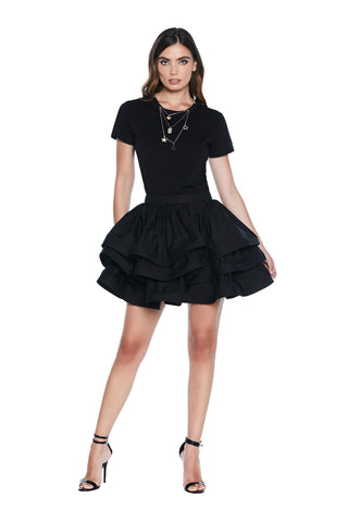 BYE short wide skirt with flounces 