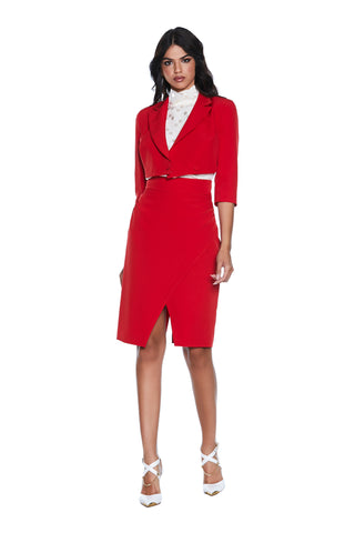 BLAJET short jacket with 3/4 sleeves, double breasted, 1 button 