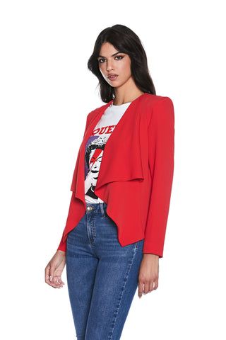 Short RALLYS jacket, long sleeves, shawl collar with tips 