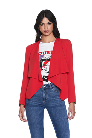 Short RALLYS jacket, long sleeves, shawl collar with tips 