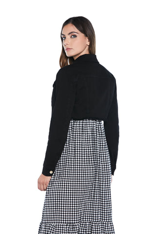 NERANTY short long sleeve jacket with buttons and fringed drill pockets 