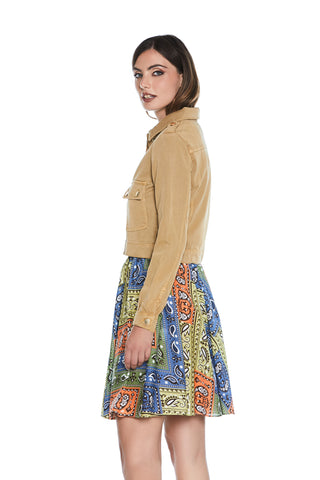 TRUMIR short, long-sleeved jacket with pockets, buttons and shoulder strap