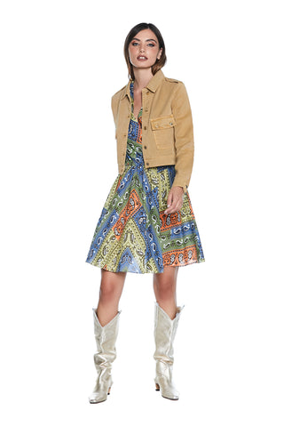 TRUMIR short, long-sleeved jacket with pockets, buttons and shoulder strap