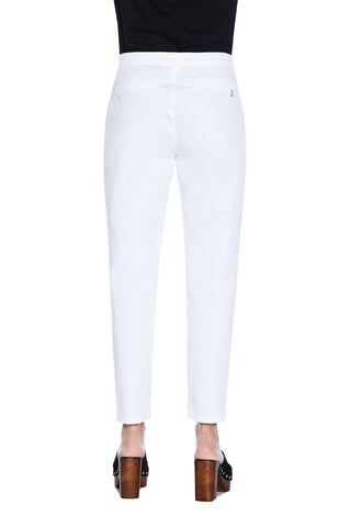 SARTENZ high-waisted chinos trousers with French pockets plus welt and slits at the bottom