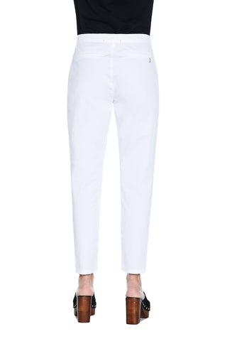 SARTENZ high-waisted chinos trousers with French pockets plus welt and slits at the bottom