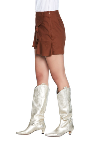 Shorts OVEST vita alta effetto gonna con rouches