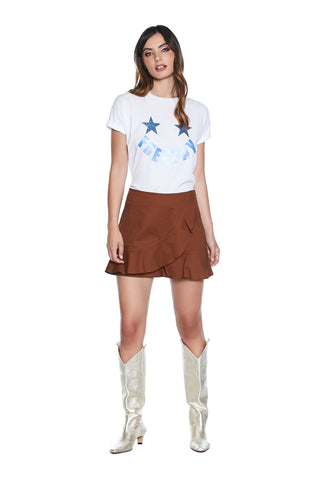 OVEST high-waisted skirt-effect shorts with ruffles 