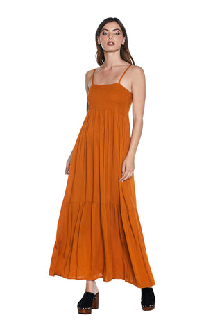 ANNIEB_B long sleeveless dress with straps and breast smocking