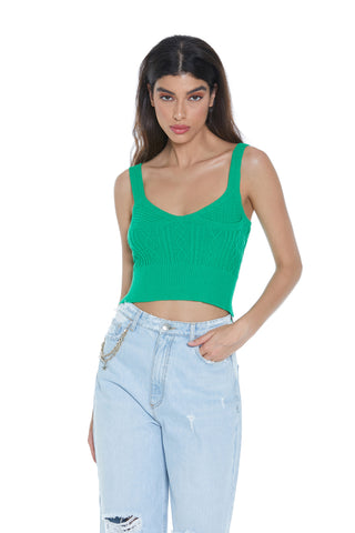 NUNKI tank top with diamond pattern