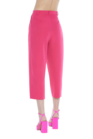 Panta AIKO vita alta capri con pieghe