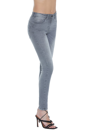 FLOORA_B push-up jeans 5 pockets denim grey