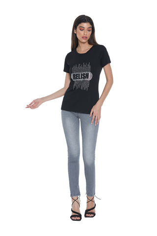 Jeans FLOORA_B push-up 5 tasche denim grey