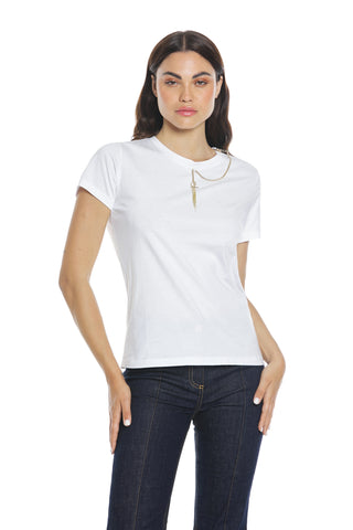 T-shirt NIKKE mezza manica con zip più collana con pendente