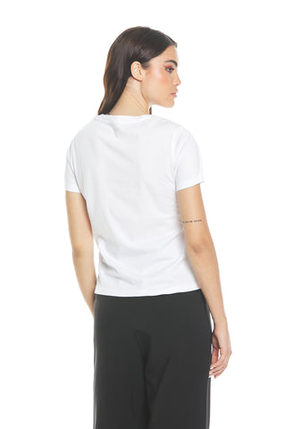 ARAS half-sleeved T-shirt with top-effect rhinestones