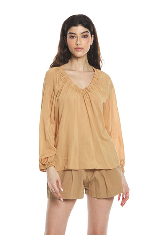 Blusa ZINDELL m.3/4 con arricci