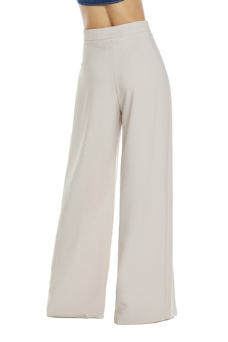 KIWANO high waisted wide leg trousers with kissed pleat