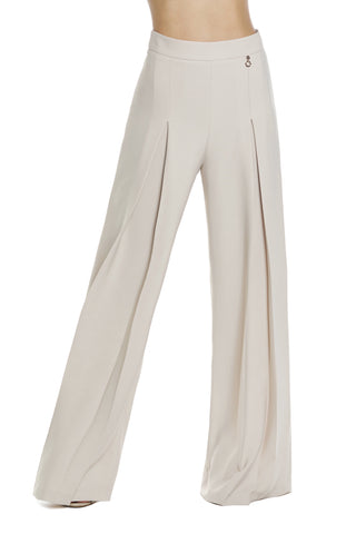 KIWANO high waisted wide leg trousers with kissed pleat