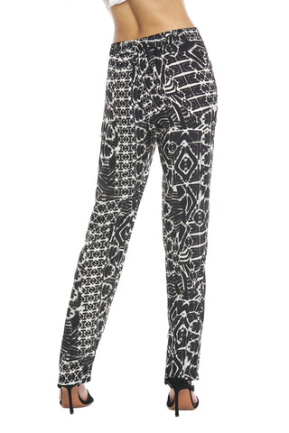 BARROSO high-waisted trousers with ethnic patterned pockets