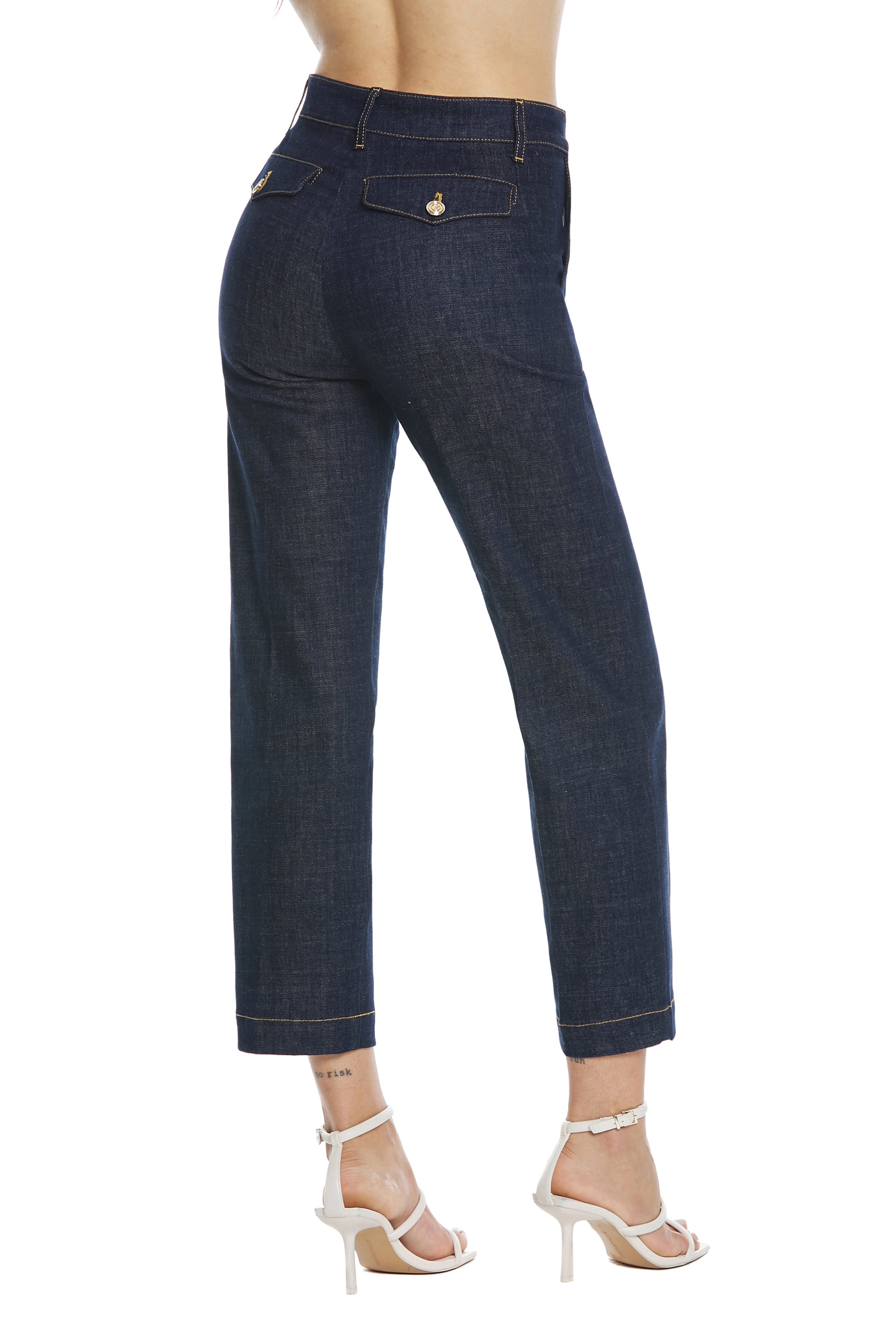 Jeans Blu "Ranch" A Gamba Dritta Effetto Lavato In Cotone Biologico WASHINGTON DEE-CEE PLWW-0090 - Foto 2