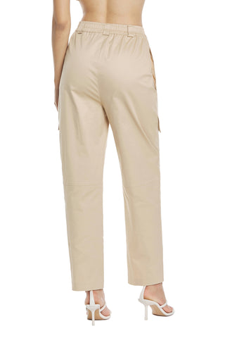 GEA high-waisted trousers with elastic plus pockets and flaps