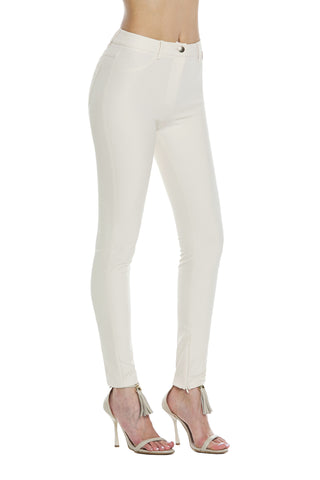 NANDA trousers_High-waisted 5-pocket effect plus bottom zip