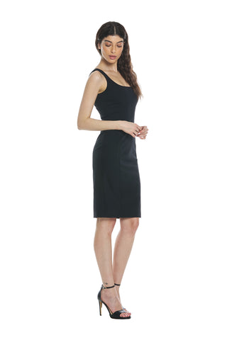 ARDE short sleeveless sheath dress with slit cuts