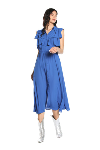 Abito WALSH midi chemisier con balze